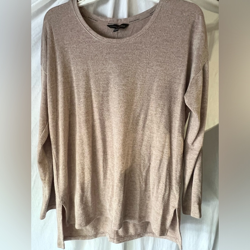 Banana Republic Long Sleeve Tunic Top light brown/Beige